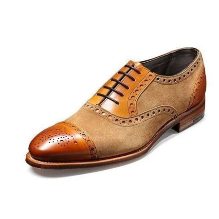 Arezzo Brown Suede Leather Cap Toe Formal Oxford Shoes